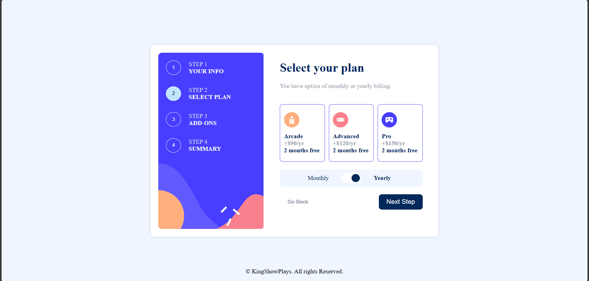 multi step form project image